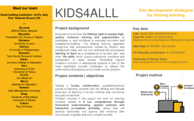 Key Development Strategies for LifeLong Learning (KIDS4ALLL)