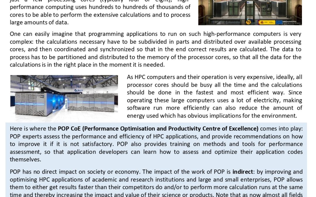 Performance Optimization and Productivity Centre of Excellence (POP2)