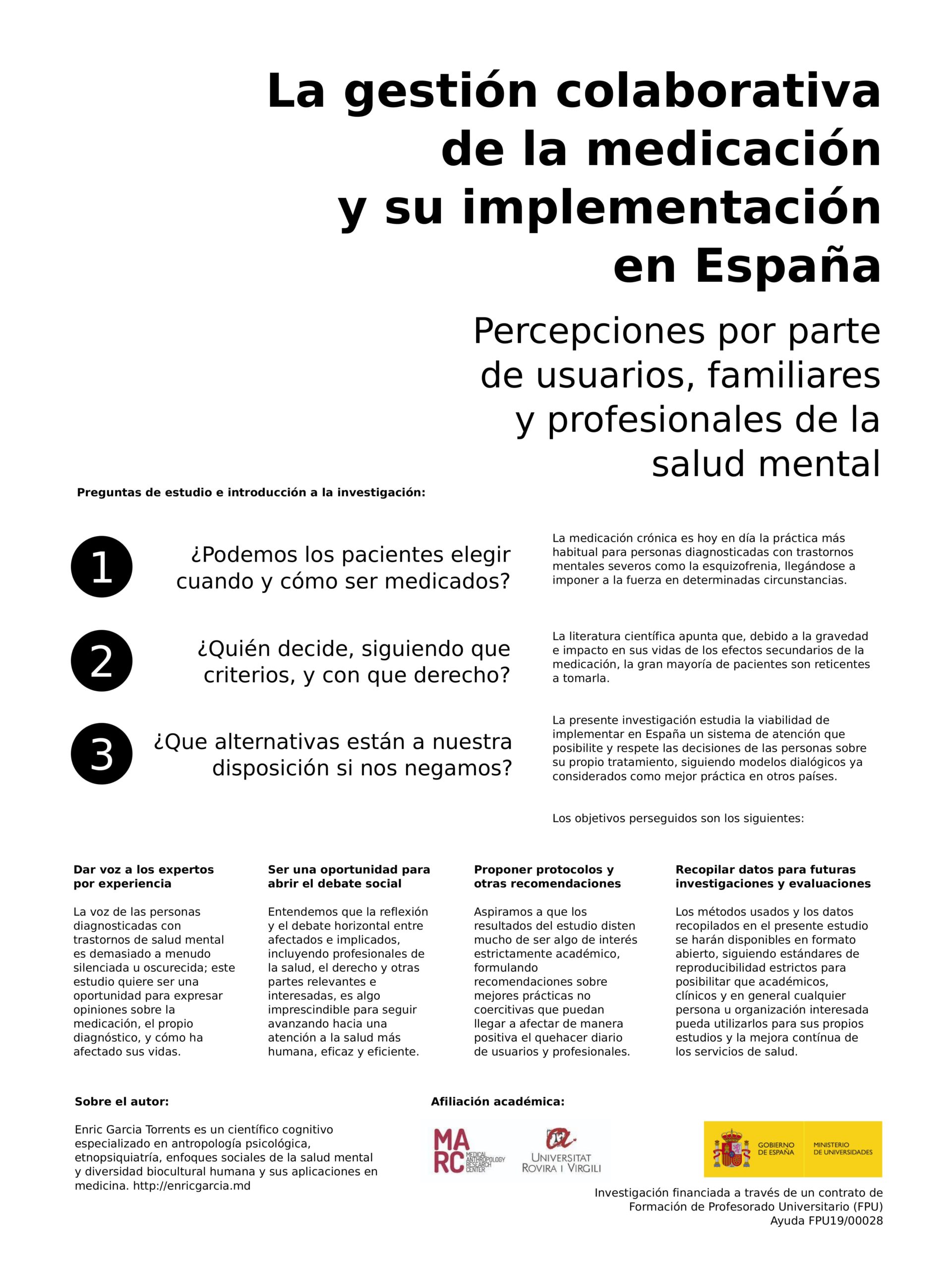 Gestión colaborativa de la medicación y su implementación en España - Enric Garcia Torrents - Medical Anthropology Research Center - Formación de profesorado Universitario - Enric Garcia Torrents (1)