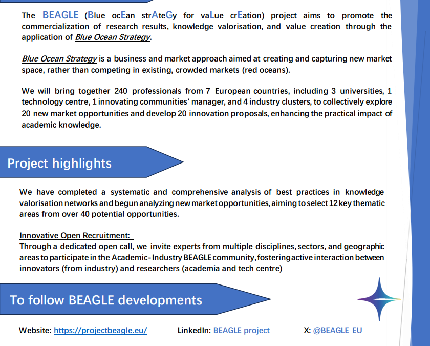 BLUE OCEANS STRATEGY FOR VALUE CREATION (BEAGLE)